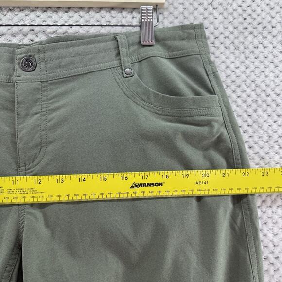 Kuhl Pants Women 16 Green Nylon Stretch Mid Rise Capri Rushed Leg Outdoor Hiking - Picture 11 of 16